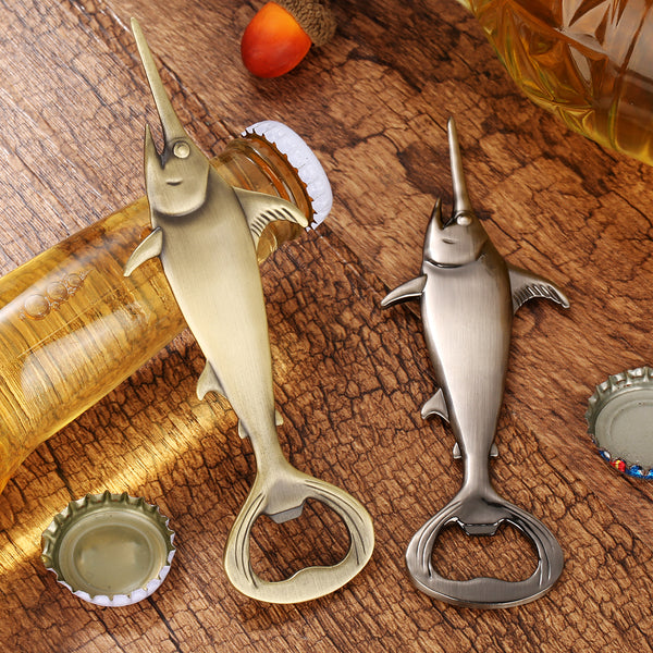 A bottle opener with a bite of nautical character